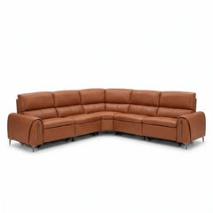 Arizona Electric Recliner Sofa Tan Large Corner 260cm x 260cm USB Ports