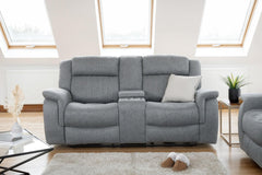 Linden Grey Fabric Electric Recliner Sofa 2 seat 3 seat armchair