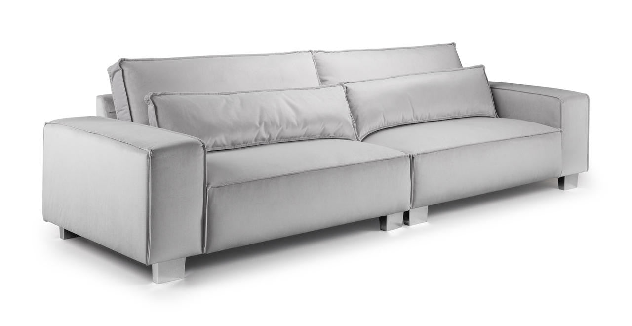 Modular Sofa Sloane Chunky Upholstered Soft Velvet Full Back Cushions - Estelle Decor
