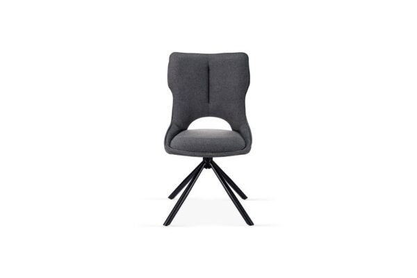 Roseland Swivel Dining Chair – Luxury Upholstered Chair with Black Spider Base