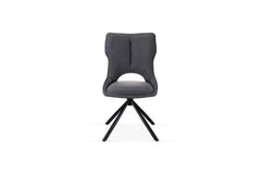 Roseland Swivel Dining Chair – Luxury Upholstered Chair with Black Spider Base