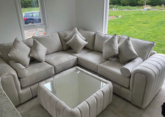Oyster Lined Fabric Sofa