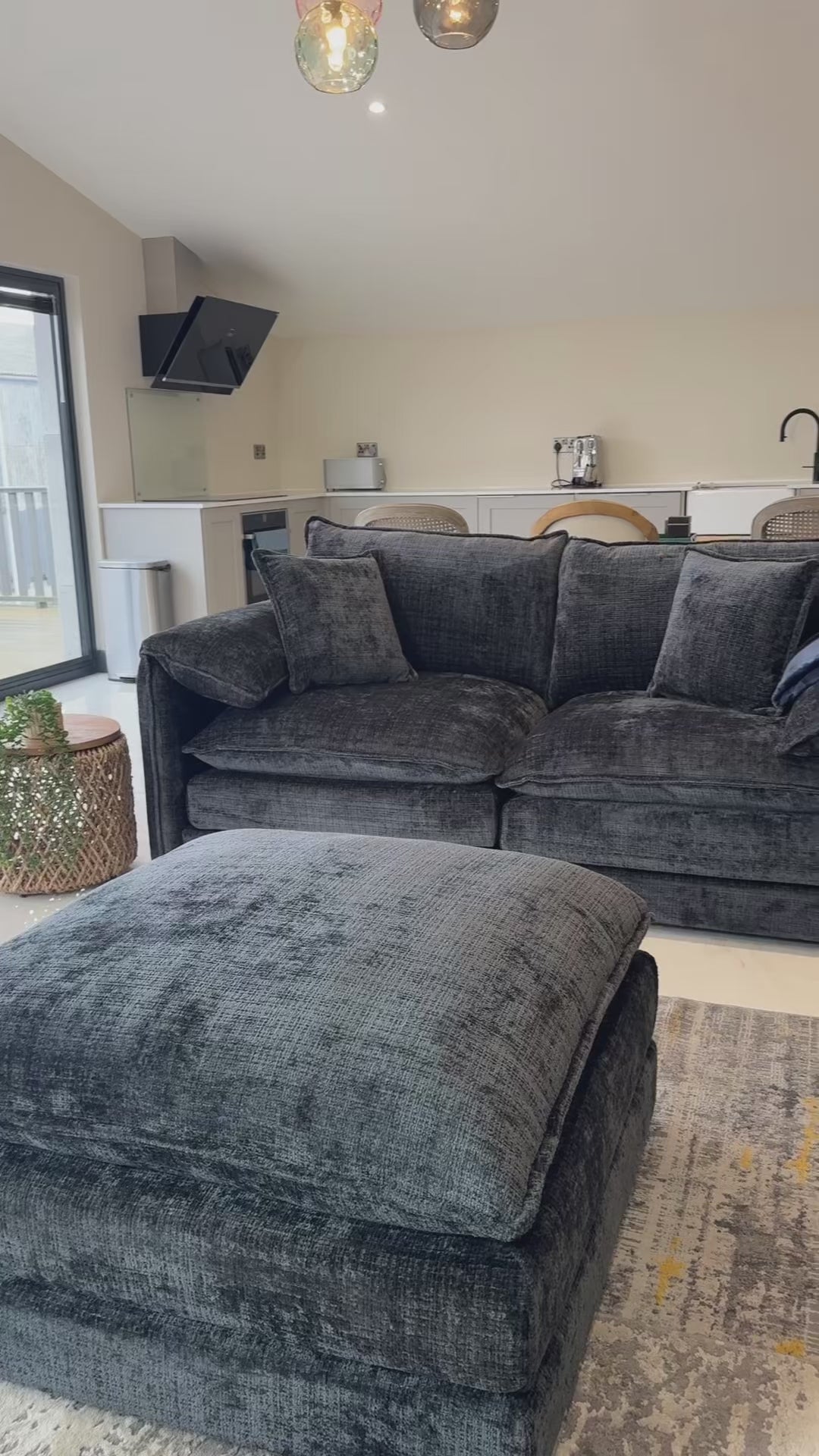 Solaya Luxury Chenille Sofa – Green, Grey, Beige & Black 3 Seater, 2 Seater & Armchair Range