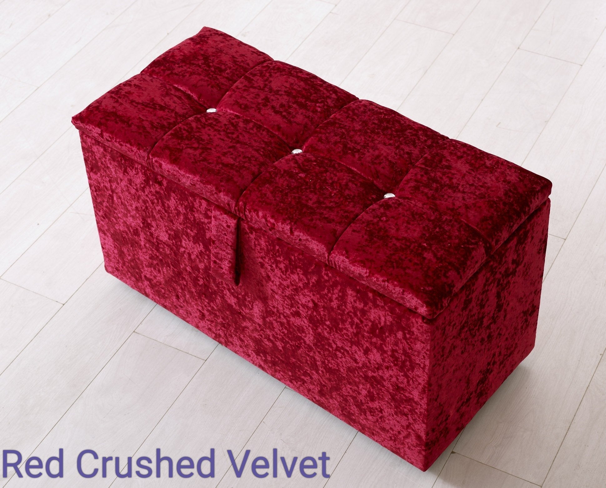 Ottoman Storage Box Upholstered Pouffe - Estelle Decor