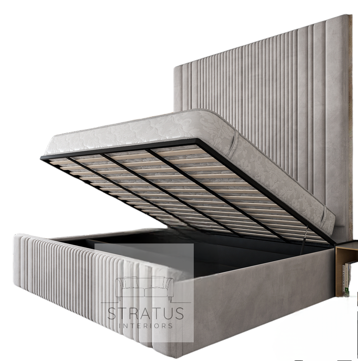 Louisa Floor to Ceiling Pleated Bed Frame