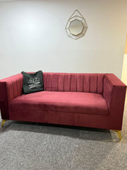 Brique Upholstered Velvet  Modern Panel Sofa