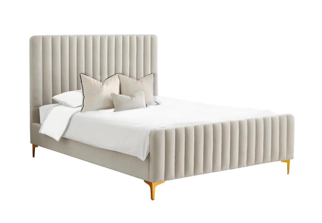 Milano modern  tubed line  upholstered bed frame