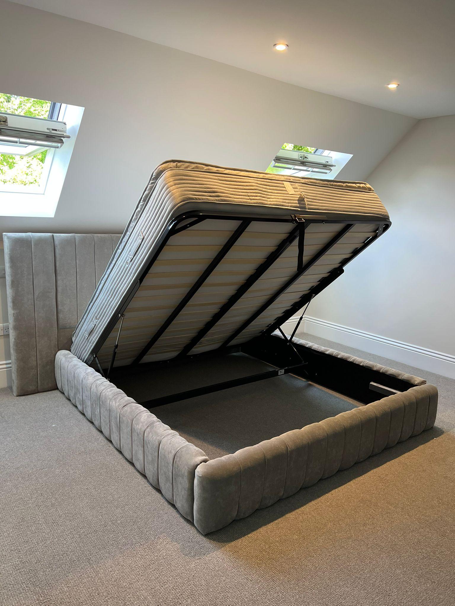 Continental Extra Wide Upholstered Panel Bed Frame – Handmade in UK