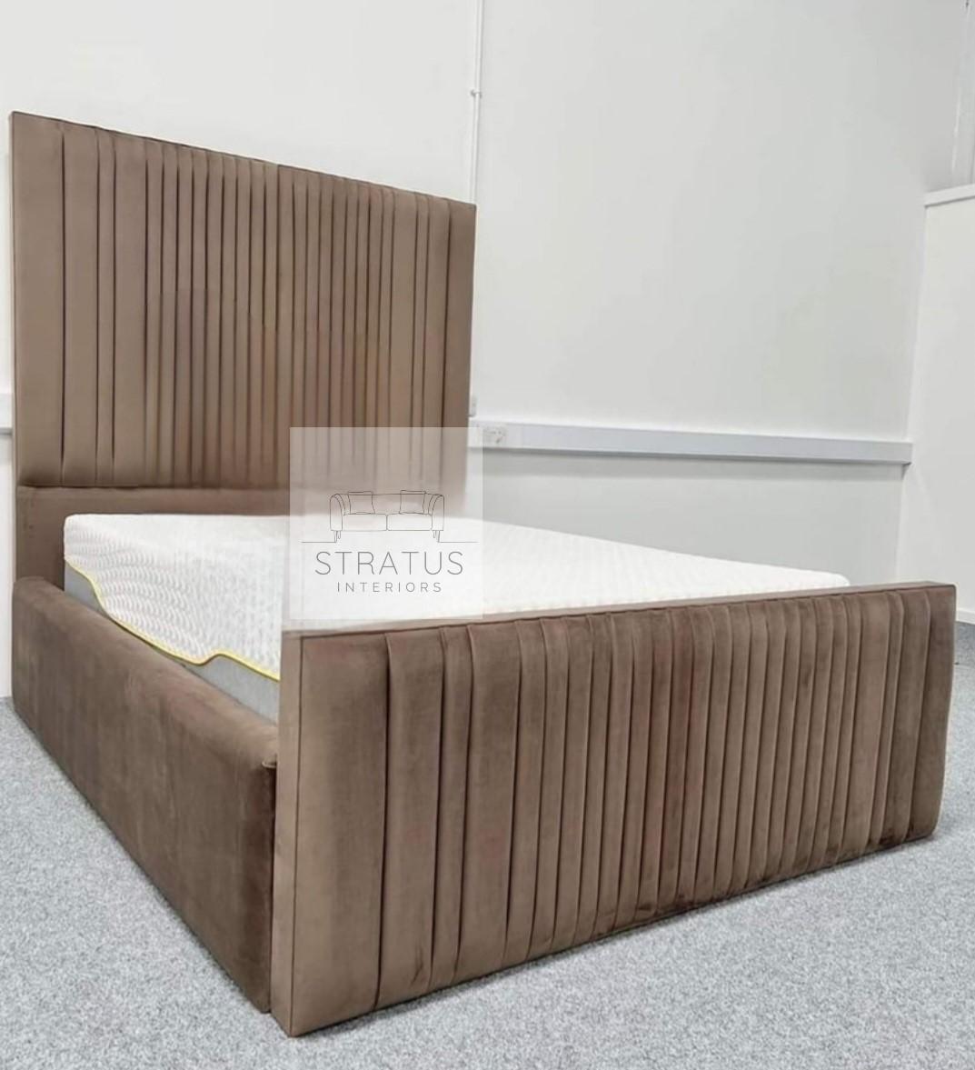 Louisa Floor to Ceiling Pleated Bed Frame