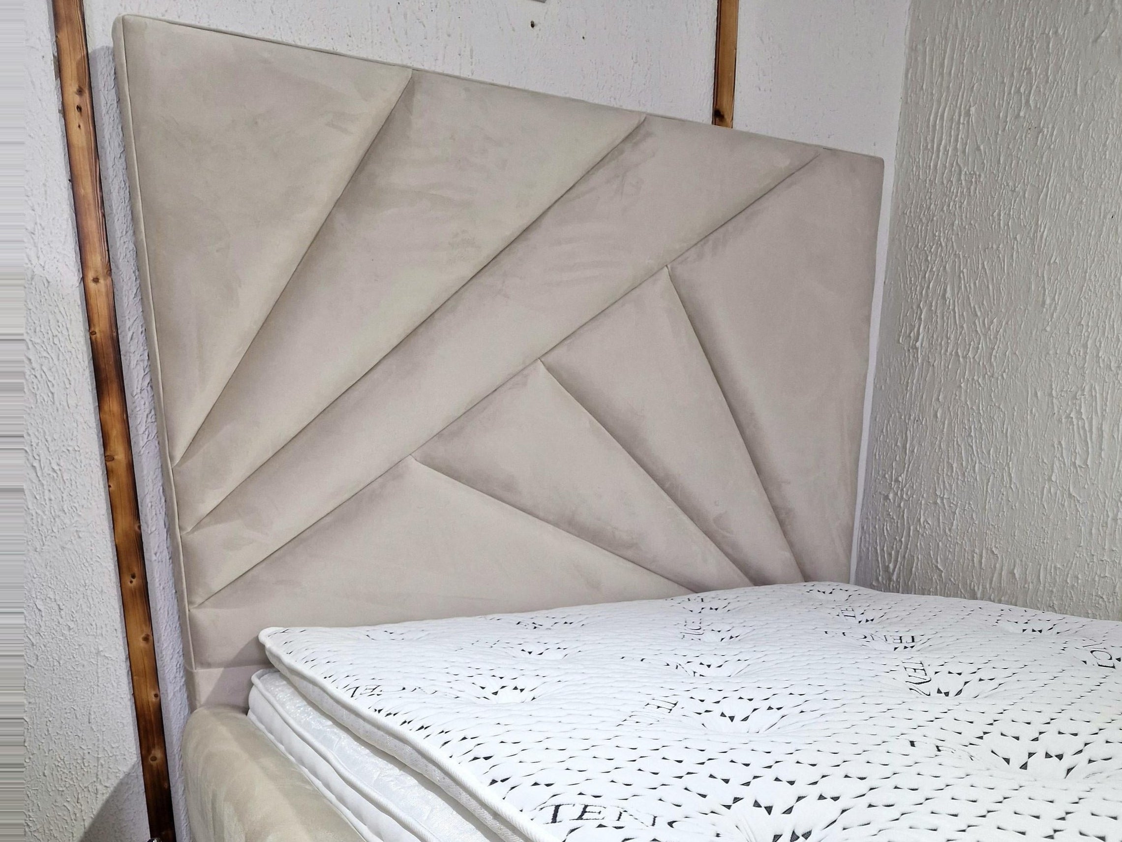 Geometric  Lined TV Bed matching foot board