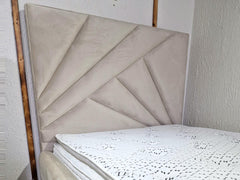 Geometric  Lined TV Bed matching foot board