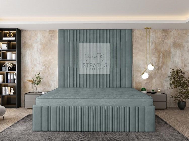 Louisa Floor to Ceiling Pleated Bed Frame