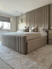 Louisa Floor to Ceiling Pleated Bed Frame