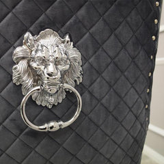 Bentley Velvet lion Knocker  Dining Chair