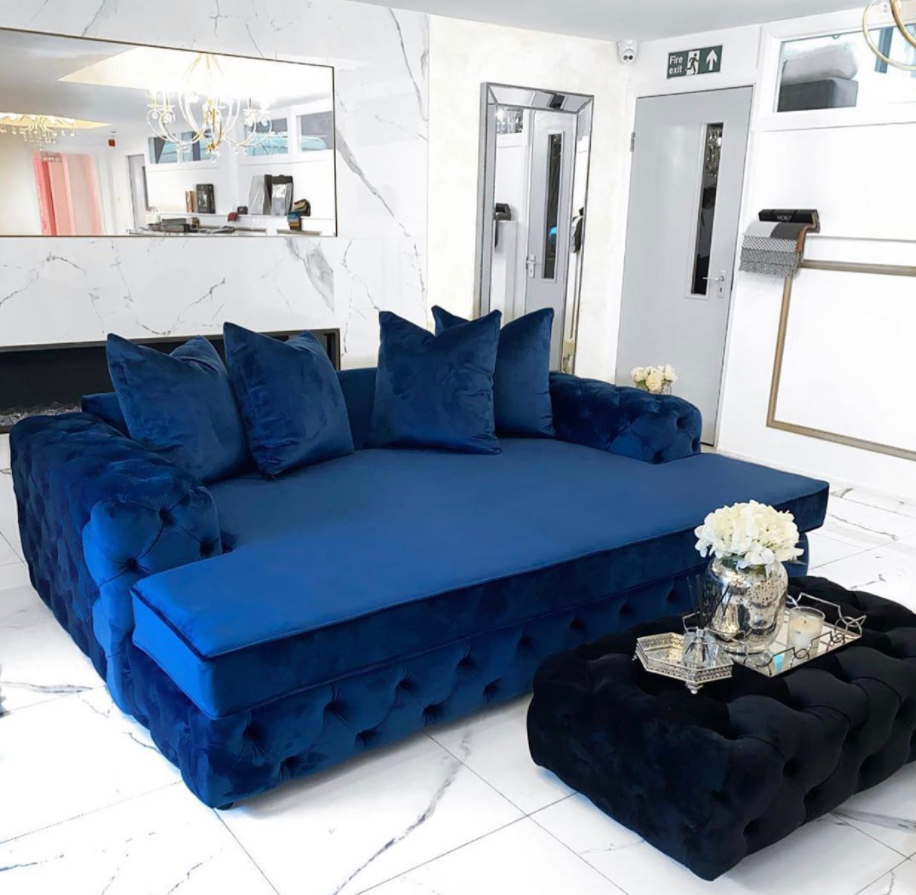 Bella Cinema Sofa  TV room Chesterfield design with optional cup holders