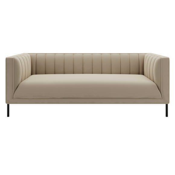 Brique Upholstered Velvet  Modern Panel Sofa