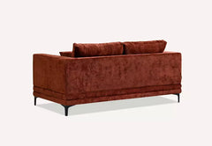 Lenox  Rust Orange Velvet Sofa