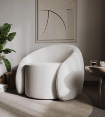Dalton Boucle Swivel Teddy Accent Swivel Chair