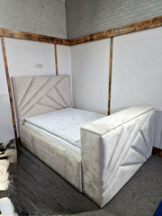 Geometric  Lined TV Bed matching foot board