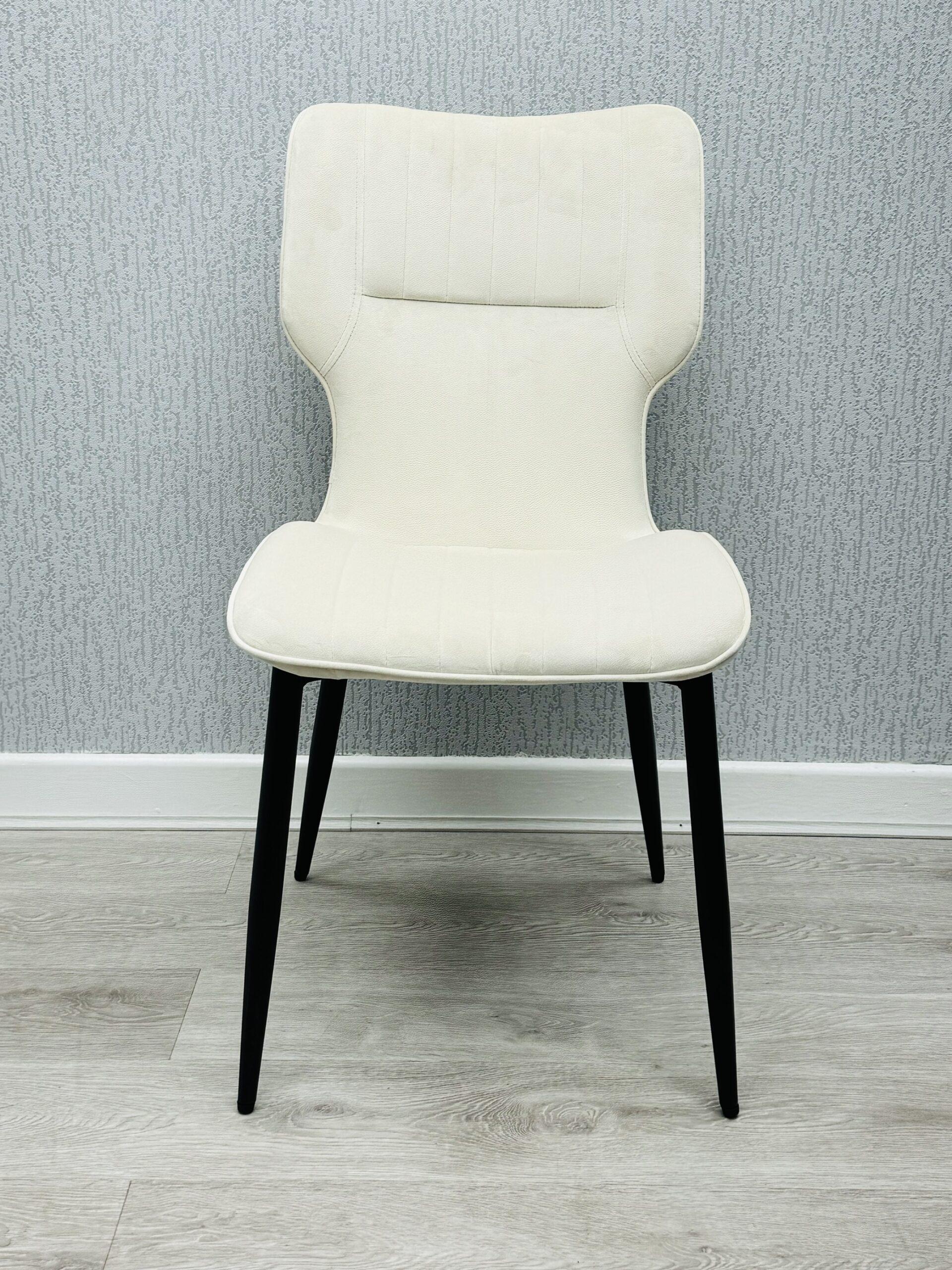 Windsor Winged Velvet Dining Chair Black Legs