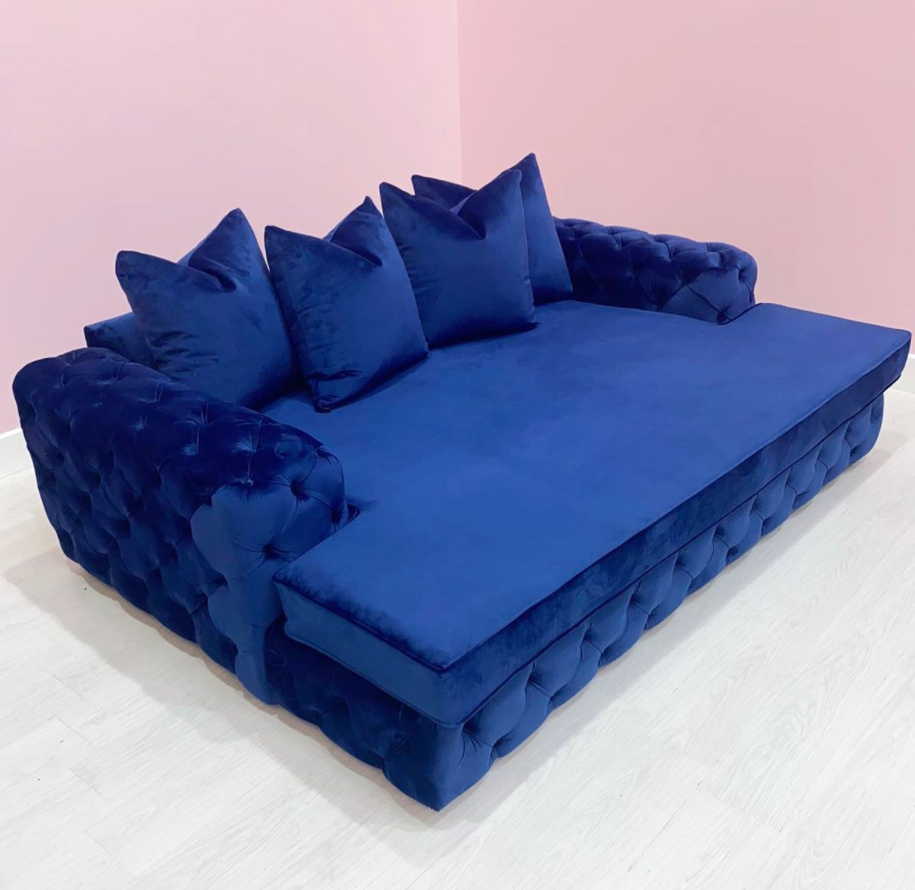 Bella Cinema Sofa  TV room Chesterfield design with optional cup holders