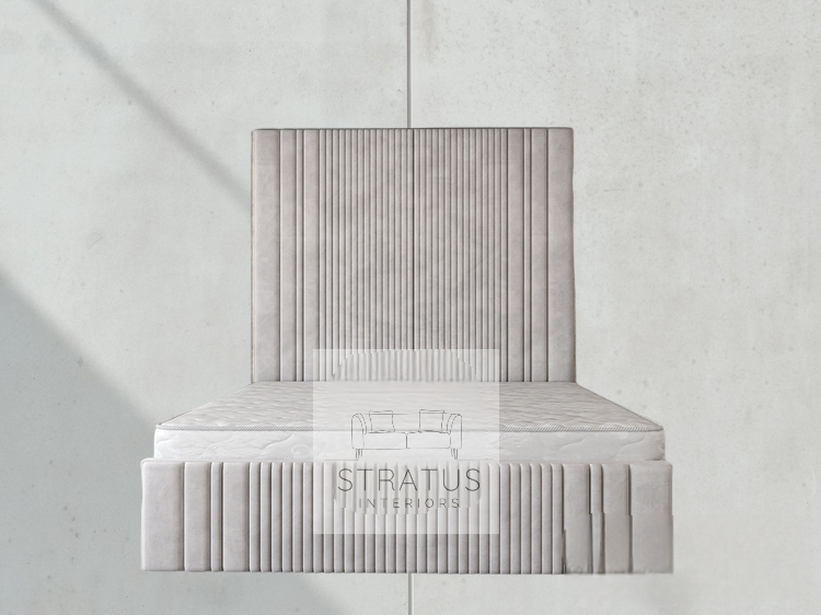Louisa Floor to Ceiling Pleated Bed Frame