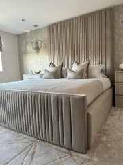 Louisa Floor to Ceiling Pleated Bed Frame