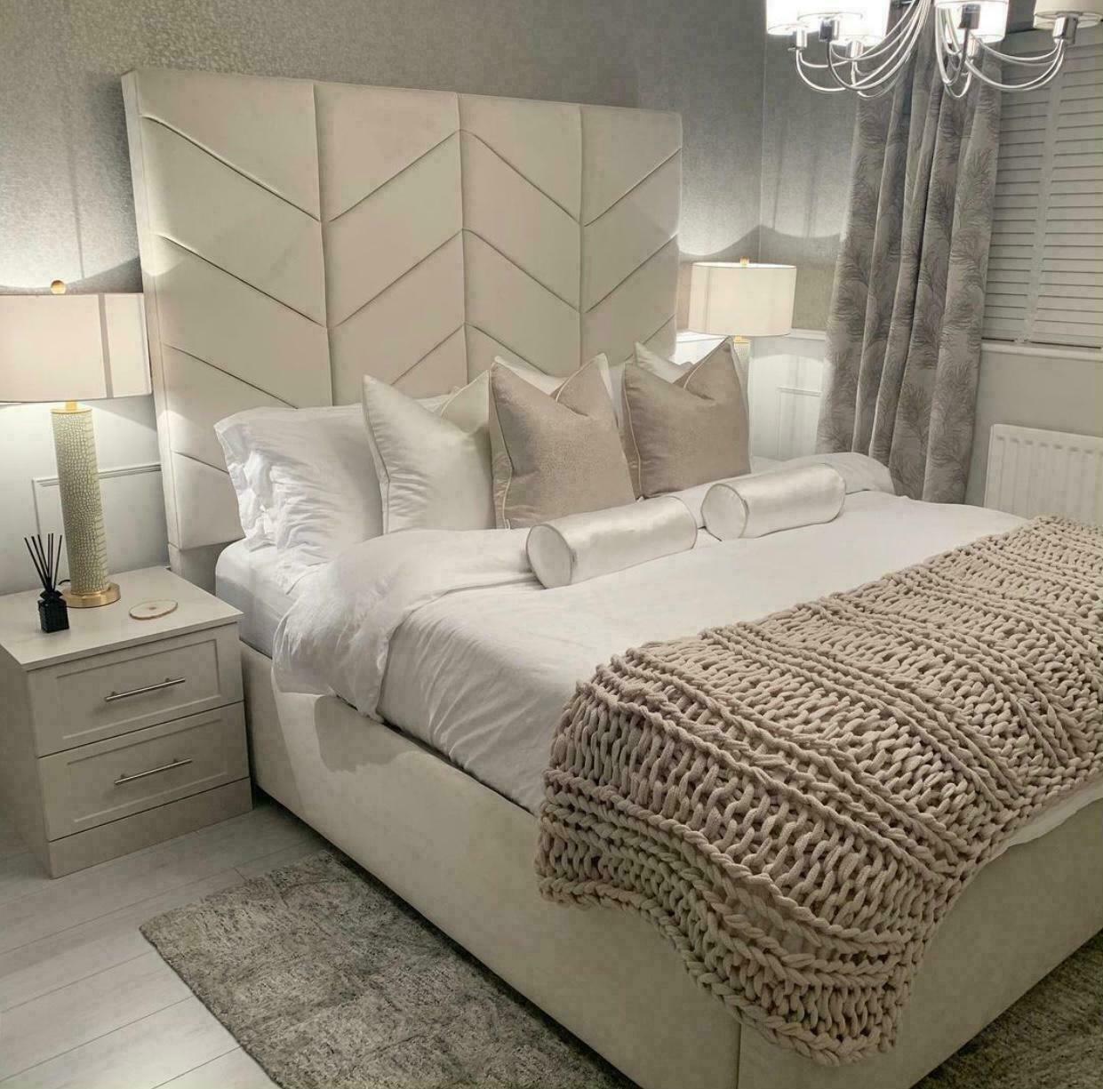 Ceasar Arrow Panel Tall Headboard – Double, King & Super King