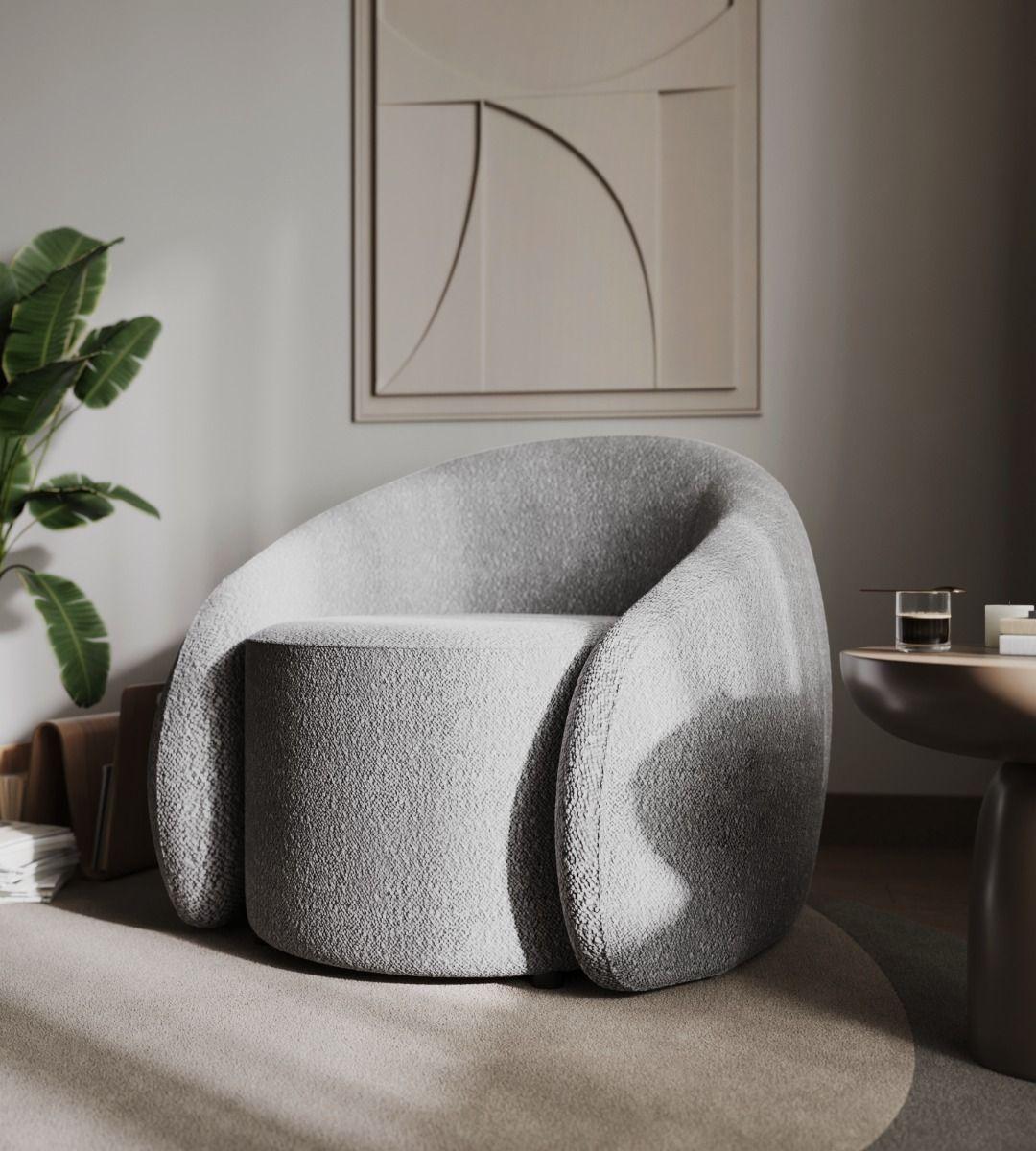 Dalton Boucle Swivel Teddy Accent Swivel Chair