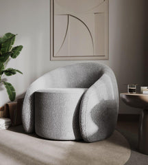 Dalton Boucle Swivel Teddy Accent Swivel Chair