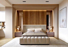 Continental Extra Wide Upholstered Panel Bed Frame – Handmade in UK