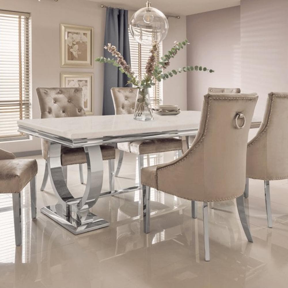 Bentley Velvet lion Knocker  Dining Chair