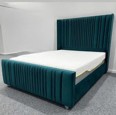 Louisa Floor to Ceiling Pleated Bed Frame