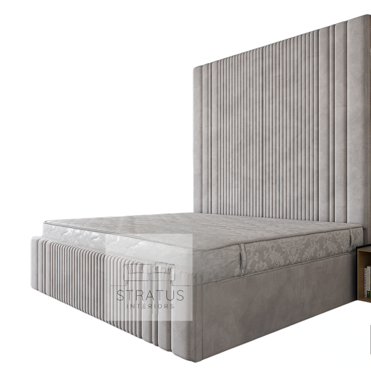 Louisa Floor to Ceiling Pleated Bed Frame