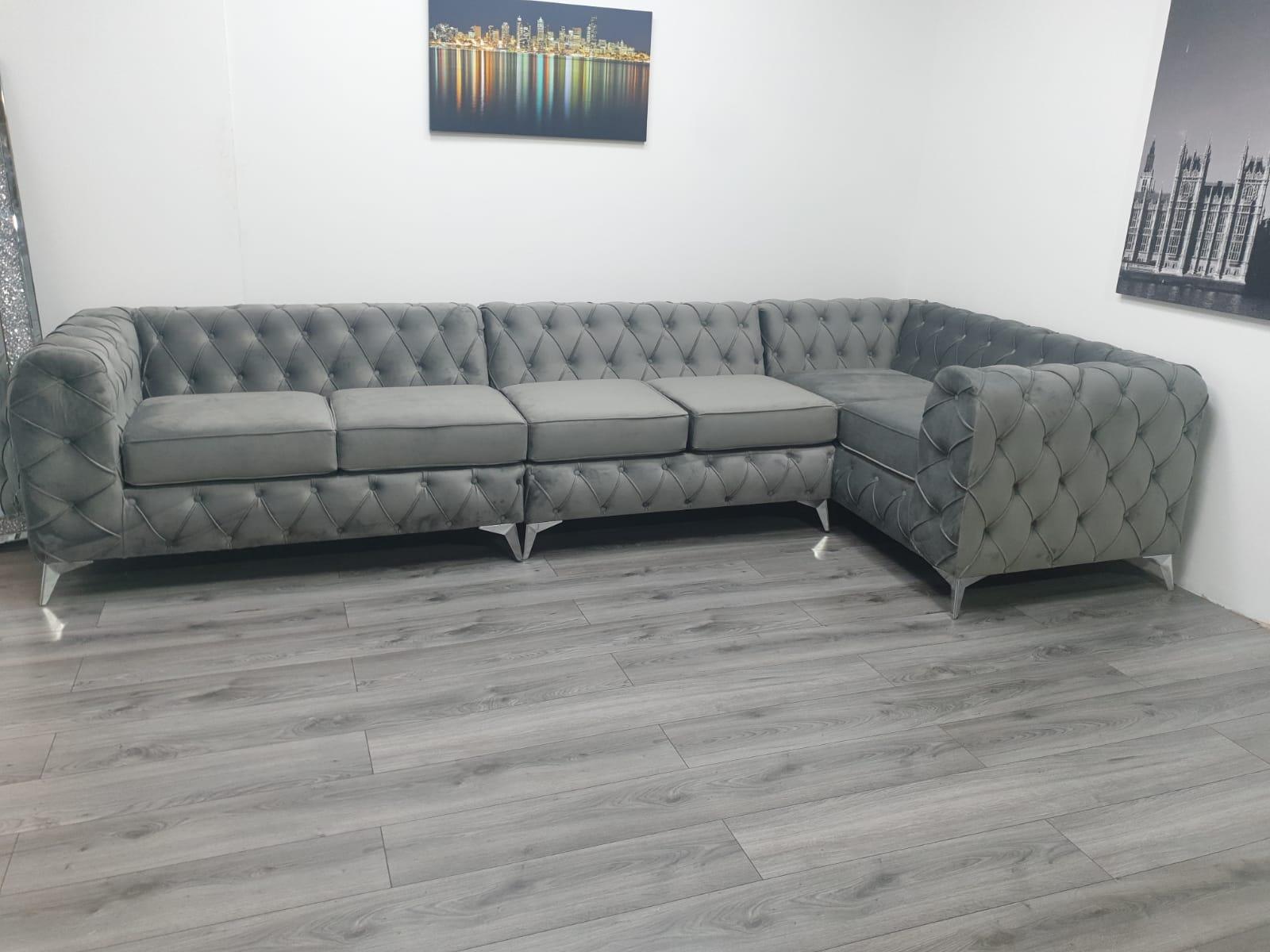 Italian Chesterfield Velvet Sofa