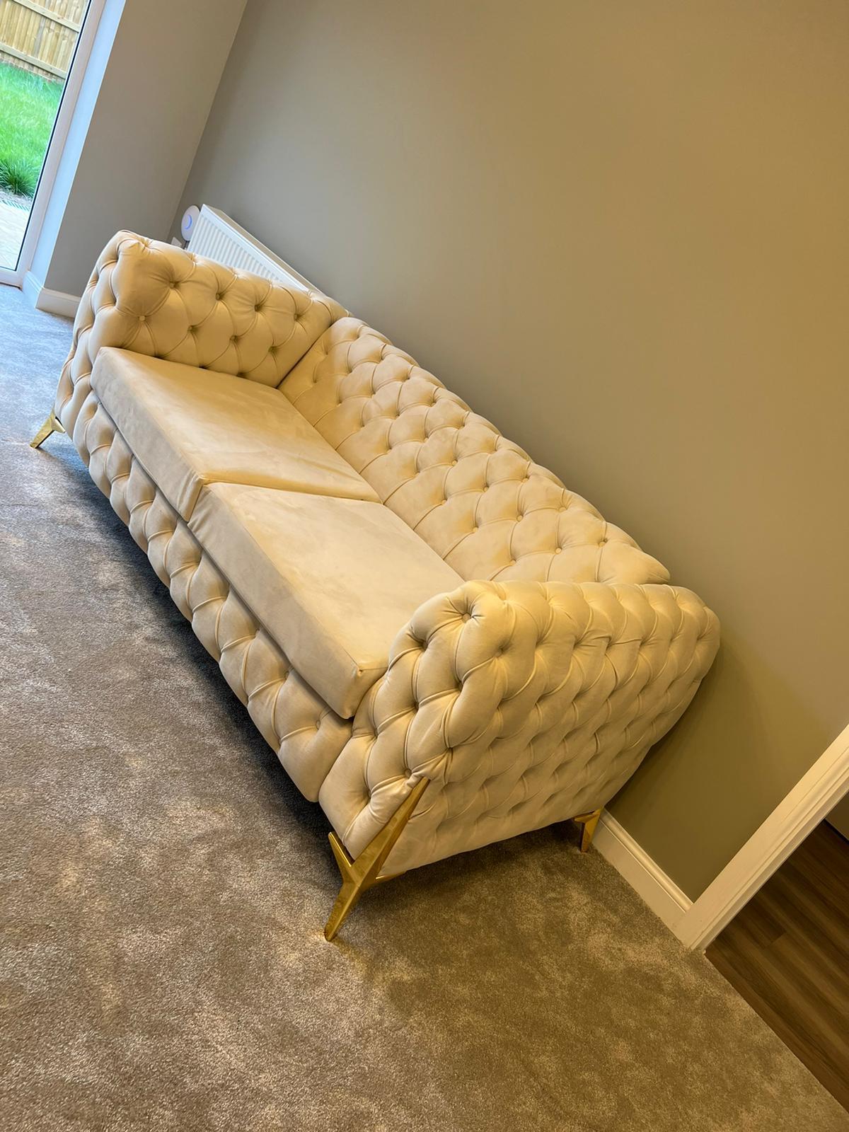 Italian Chesterfield Velvet Sofa