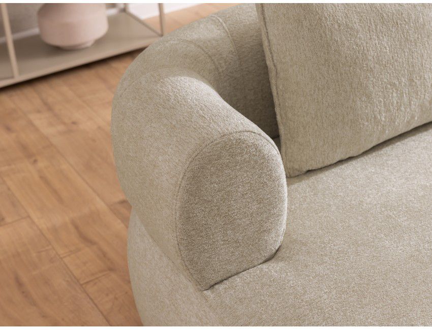 Ferro Corner Sofa Right and Left Hand Soft Beige Fabric