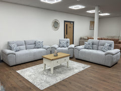Torino Grey Sofa Set 3+2+1 Seater – Modern Fabric Living Room Suite