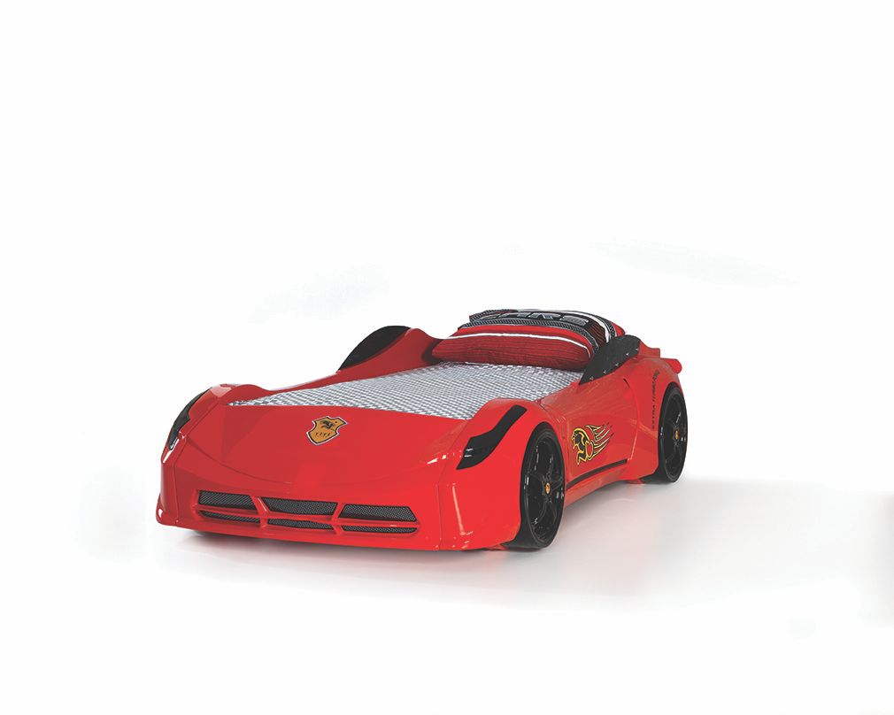 Children’s Sports Car Bed – Ferrari Style Toddler Bed Frame with LED Lights