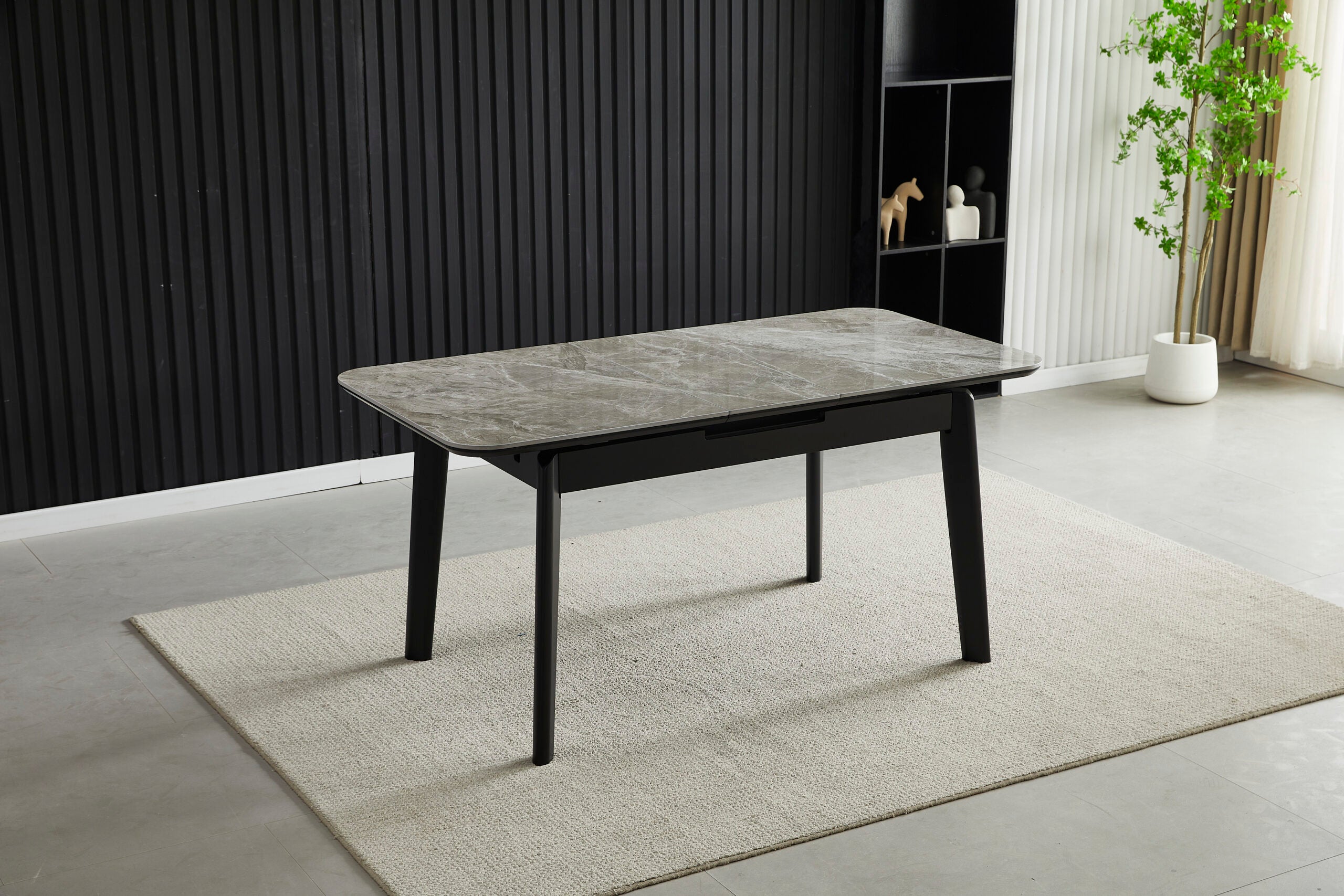 Arizona Extending Ceramic Dining Table 130–160cm – Grey
