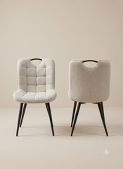 Monza Fabric Dining Chairs – Set of 4 – Beige