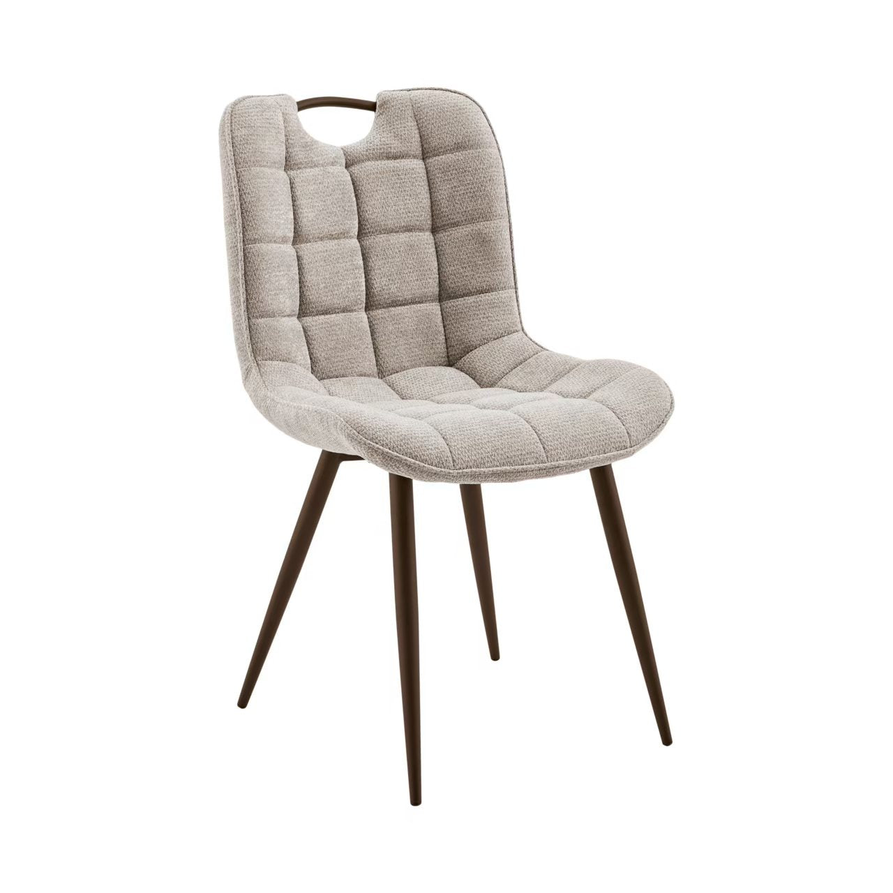 Monza Fabric Dining Chairs – Set of 4 – Brown