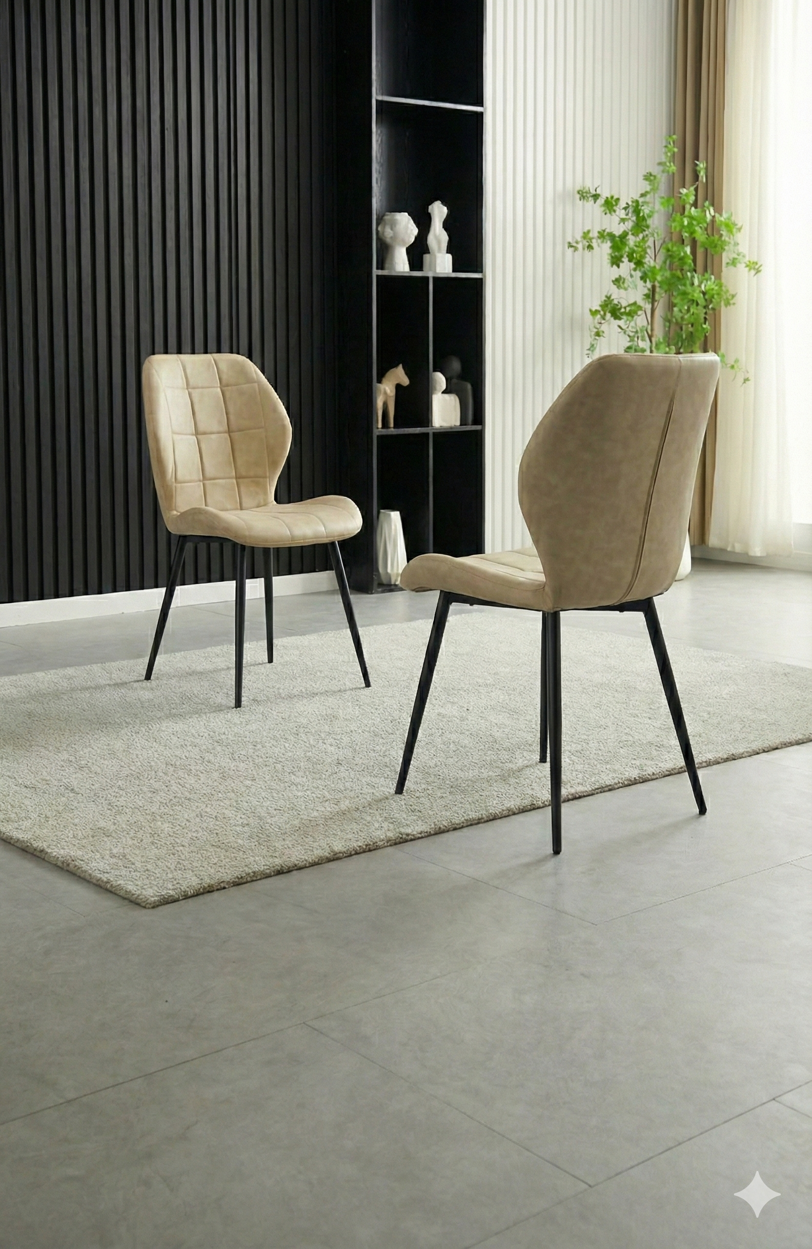 Oliver Dining Chairs – Set of 4 – Beige