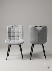 Monza Fabric Dining Chairs – Set of 4 – Grey