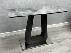 Zermatt Grey Ceramic Console Table 110cm – Grey