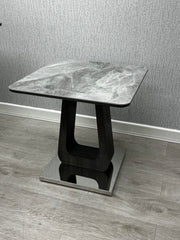 Zermatt Grey Ceramic Lamp Table 55cm – Grey