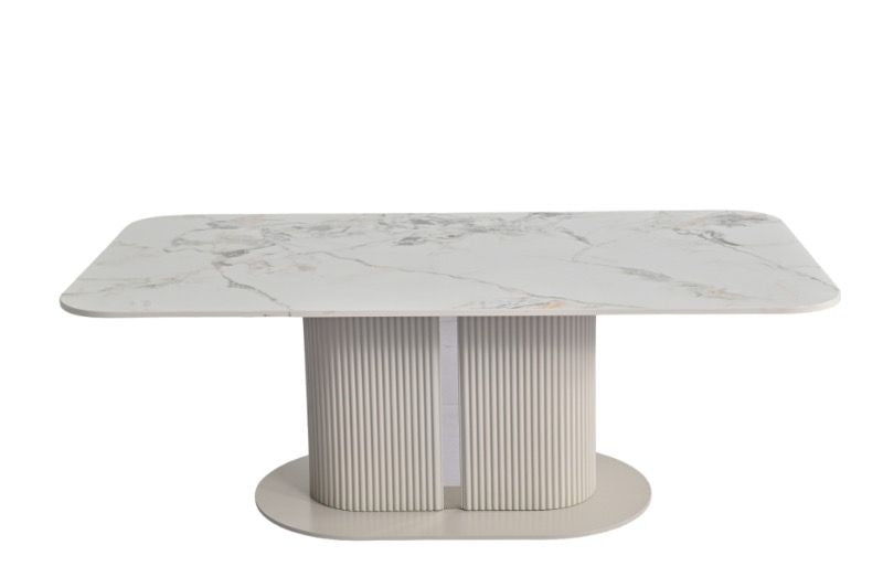 Sydney Cream Ceramic Coffee Table 120cm