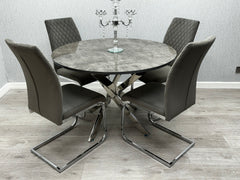 Tokyo Round Dining Table with 4 Chairs