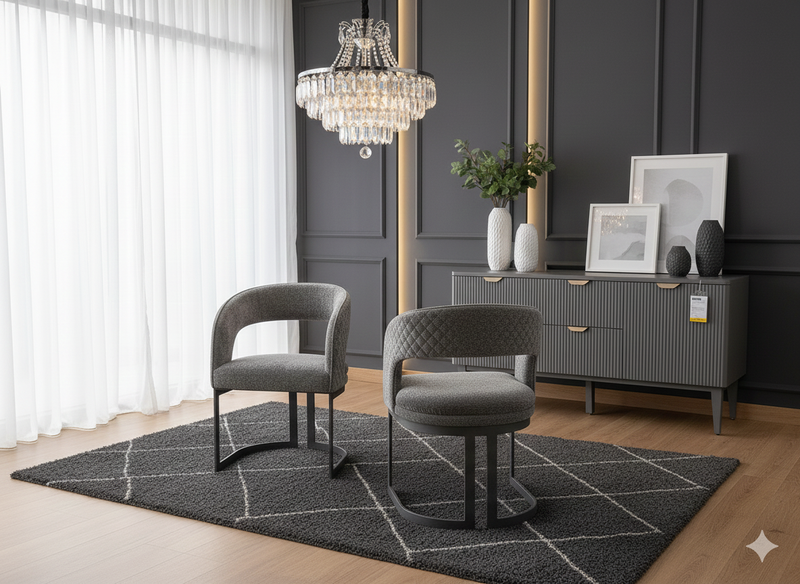Lina Grey Dining Chairs – Set of 2