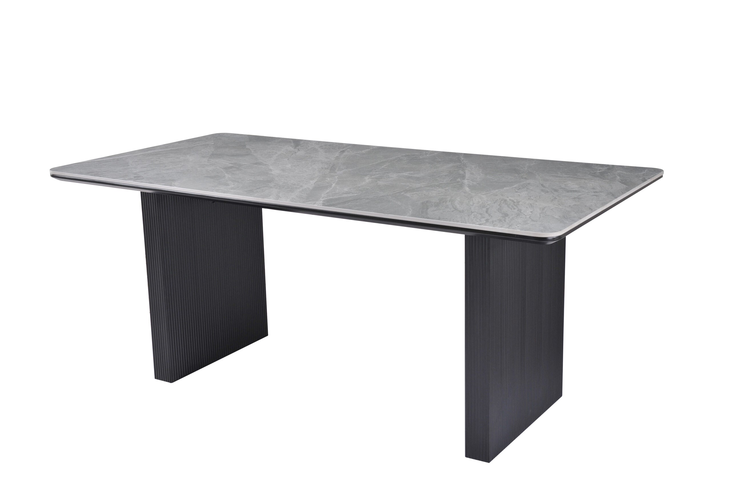 Engelberg Grey & Black Dining Table – 180cm Grey & Black